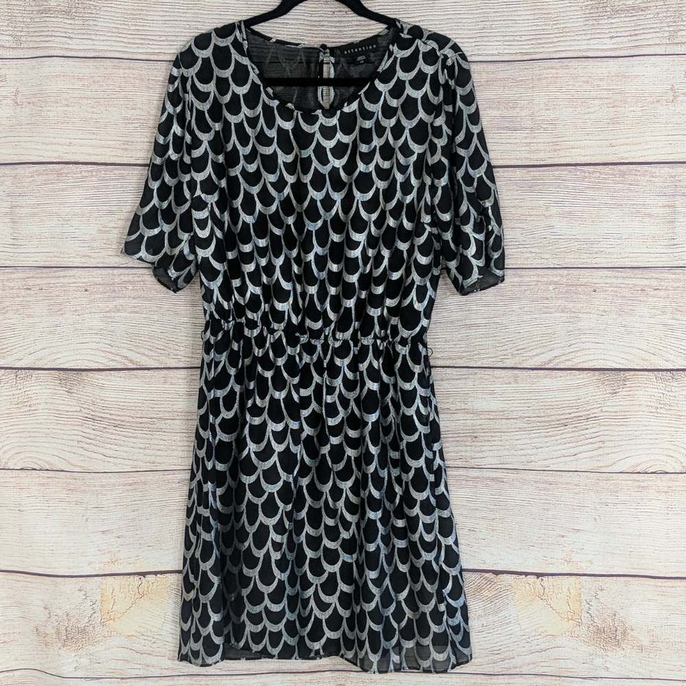 Attention black and silver dress sz Large